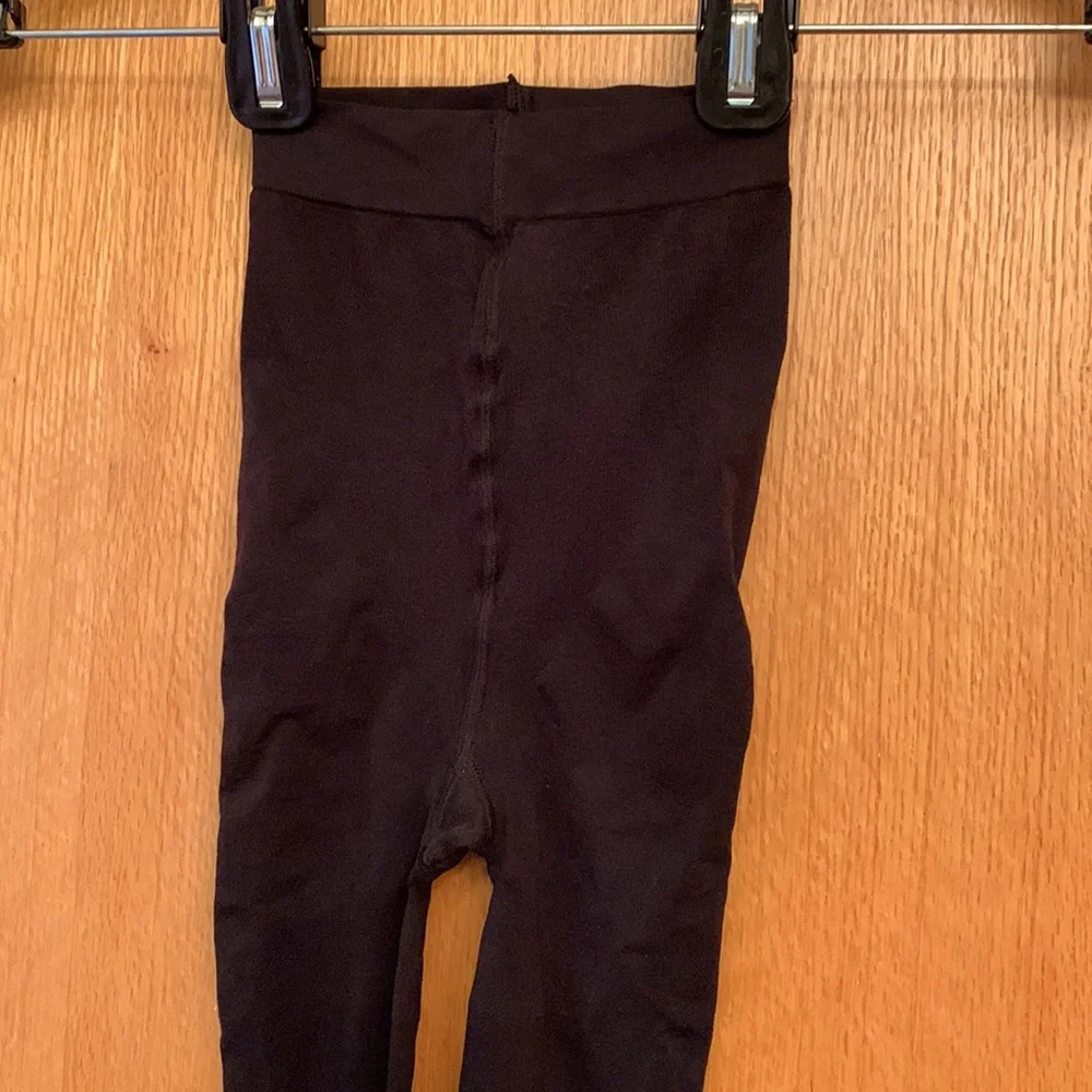 Pantyhose black opaque tights medium control top through thighs maybe jockey